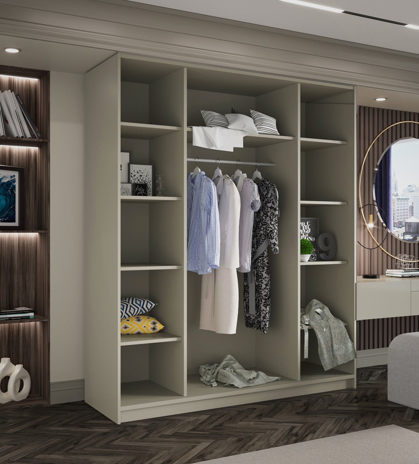 Szafa Uchylna Garderoba Duża Tiza 200cm Kaszmir do Salonu i Sypialni