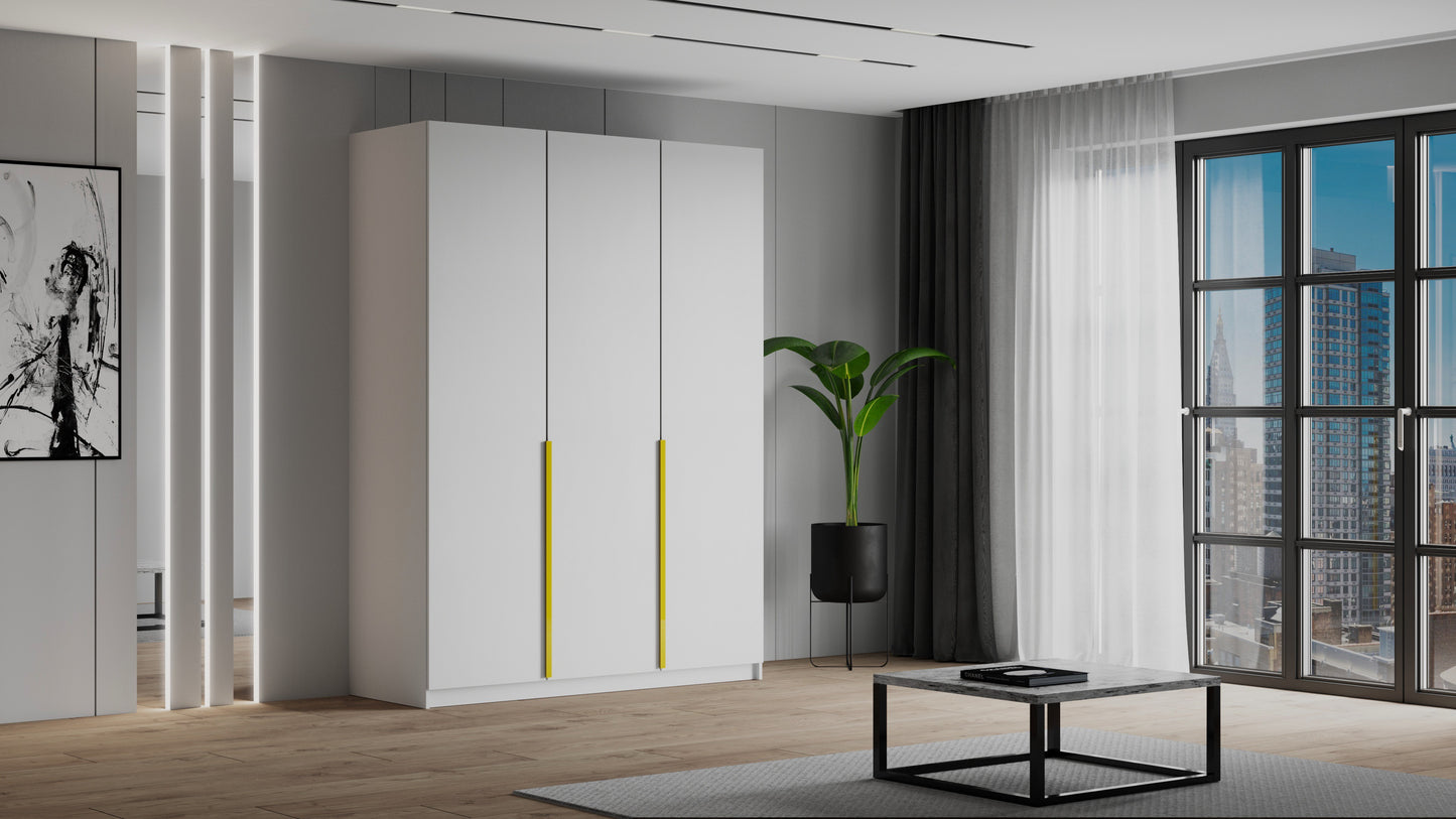 Szafa Uchylna Garderoba Arctic Pure 150cm Biały Mat do Salonu i Sypialni