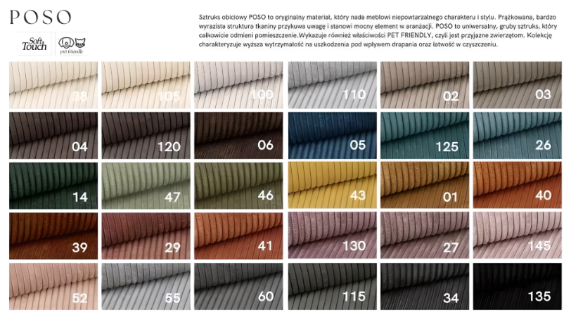 Narożnik z funkcją spania, pojemnik na pościel do salonu 238x140 - TEDEN