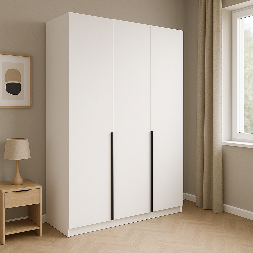 Szafa Uchylna Garderoba  Arctic Pure 150cm Biały Mat do Salonu i Sypialni