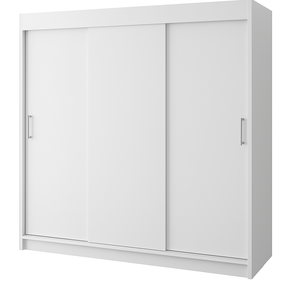 Szafa Przesuwna Garderoba Tio 2 180cm Biały Mat/Dąb Sonoma do Salonu i Sypialni