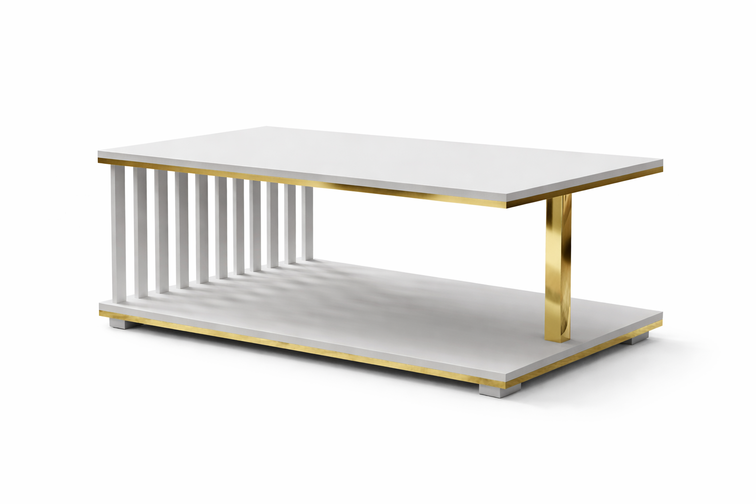 Ława do Salonu Biała Złota 110×60 BIANCA LUX