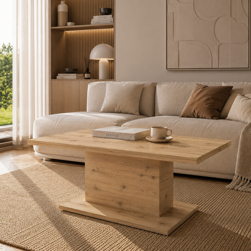 Ława Denver 110x60 cm Dąb Artisan Nowoczesna Ława do Salonu Stolik Kawowy
