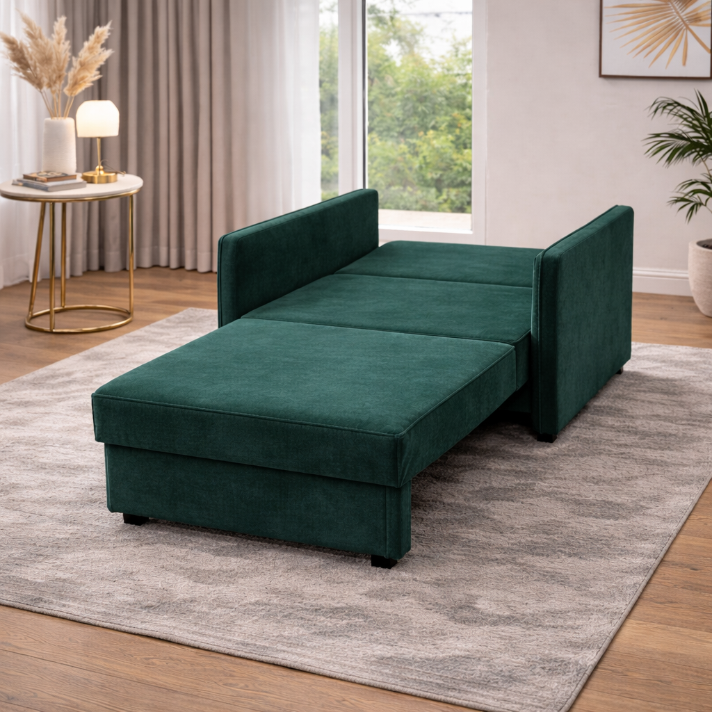 Fotel rozkładany z funkcją spania 1-osobowy pojemnik na pościel – Lino