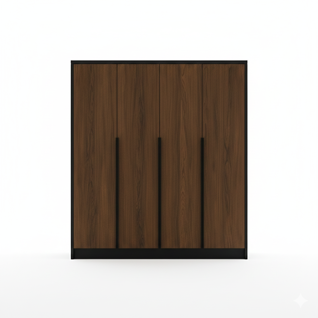 Nowość Szafa uchylna/garderoba Tiza 200cm czarna/dąb – idealna do salonu/sypialni