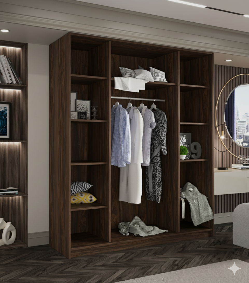 Nowość Szafa uchylna/garderoba Tiza 200cm czarna/dąb – idealna do salonu/sypialni