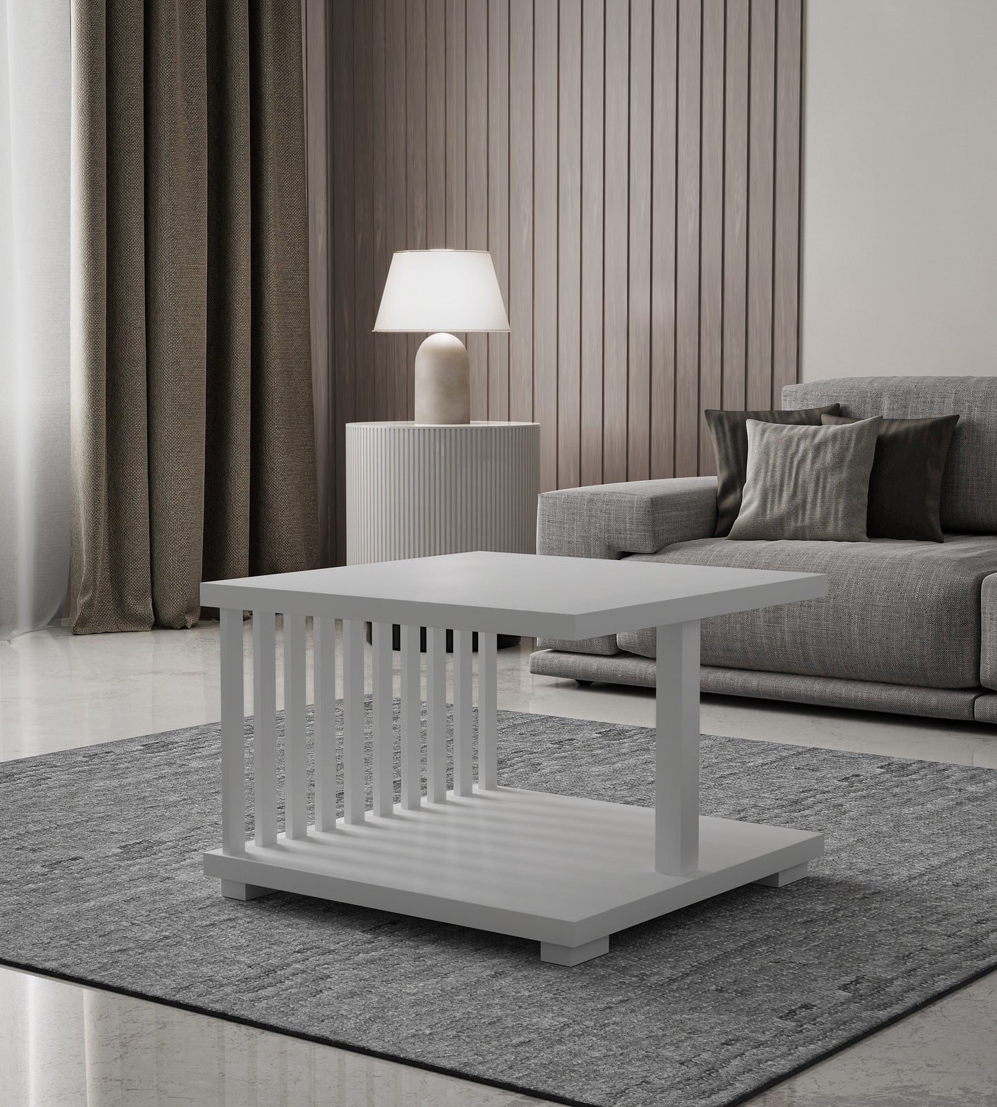 Stolik Kawowy Arctic Elegance Biały 60x60 – subtelność, która robi różnicę