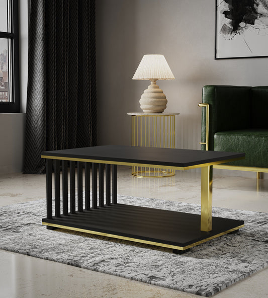 Ława ONYX GOLD – czarna siła z błyskiem luksusu