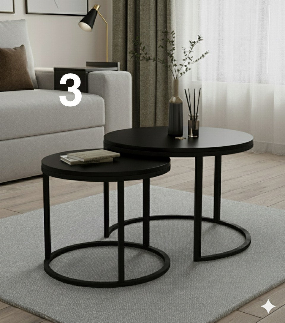 Stolik Kawowy 2/1 Toko czarny stelaż – uniwersalny design w wielu kolorach