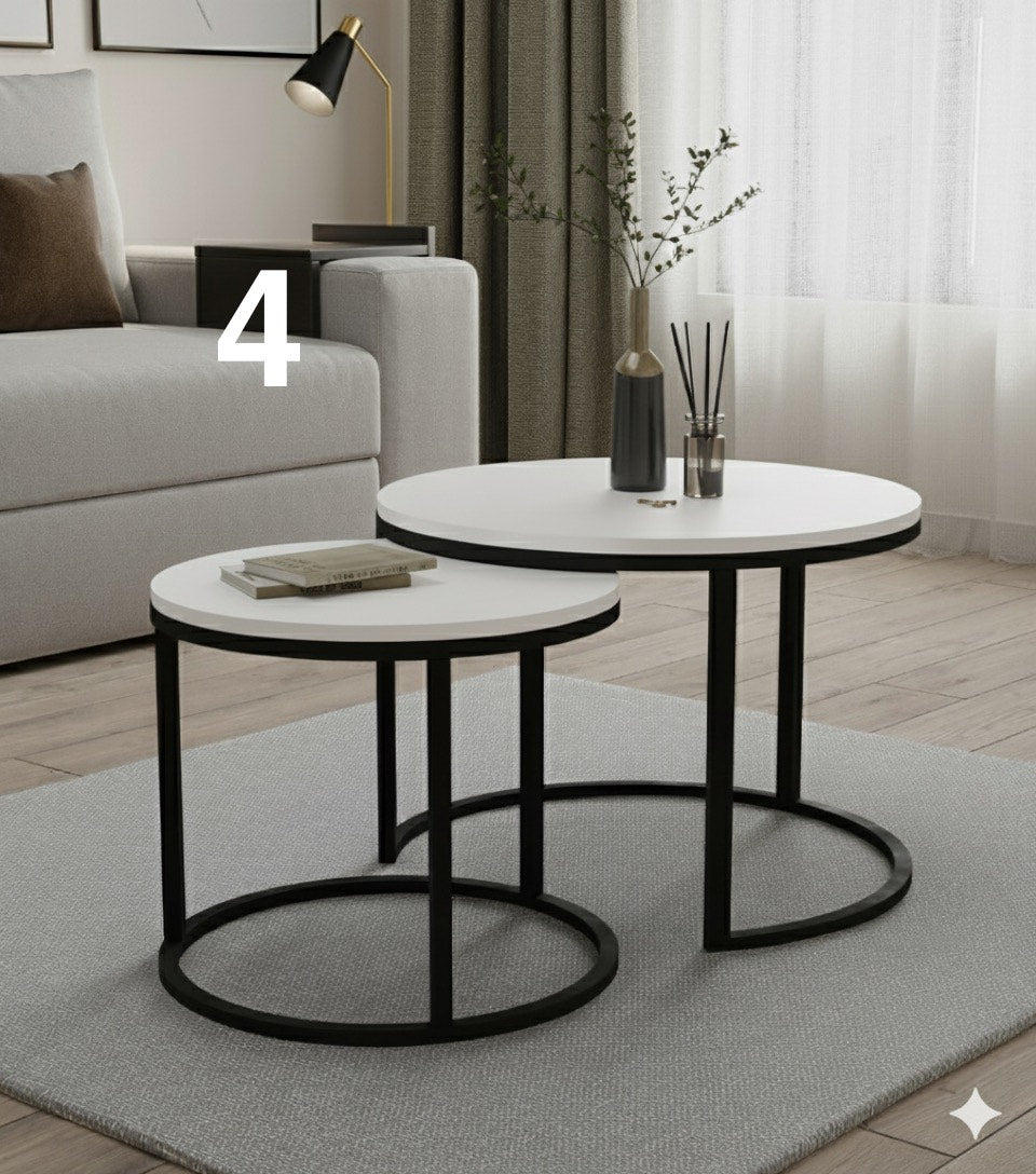 Stolik Kawowy 2/1 Toko czarny stelaż – uniwersalny design w wielu kolorach