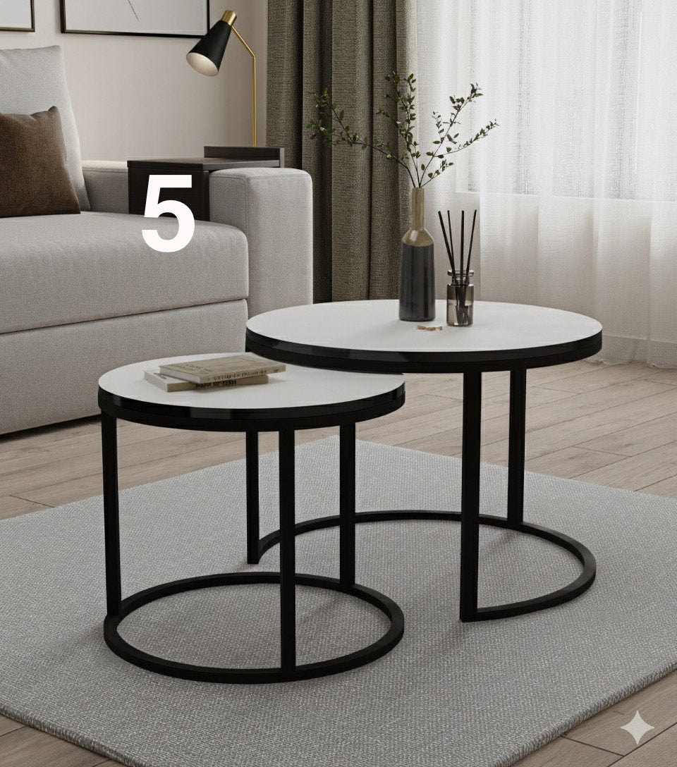 Stolik Kawowy 2/1 Toko czarny stelaż – uniwersalny design w wielu kolorach