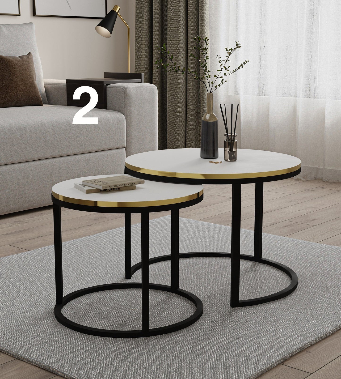 Stolik Kawowy 2/1 Toko czarny stelaż – uniwersalny design w wielu kolorach