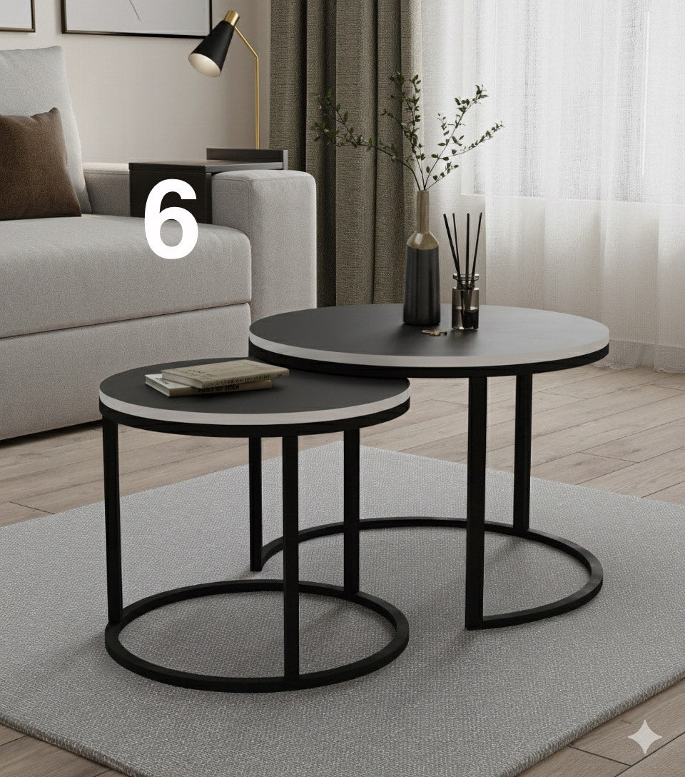 Stolik Kawowy 2/1 Toko czarny stelaż – uniwersalny design w wielu kolorach