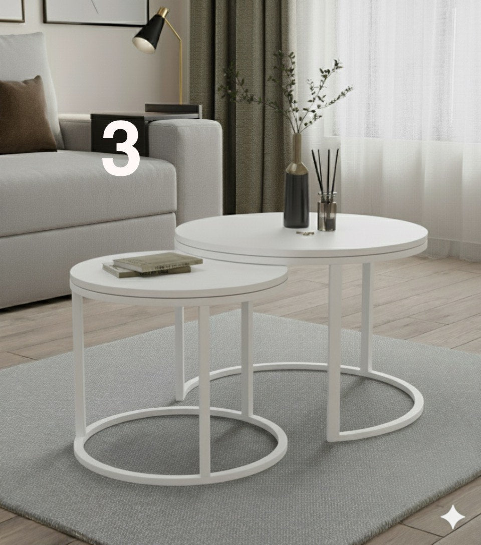 Stolik Kawowy 2/1 Toko biały stelaż – uniwersalny design w wielu kolorach