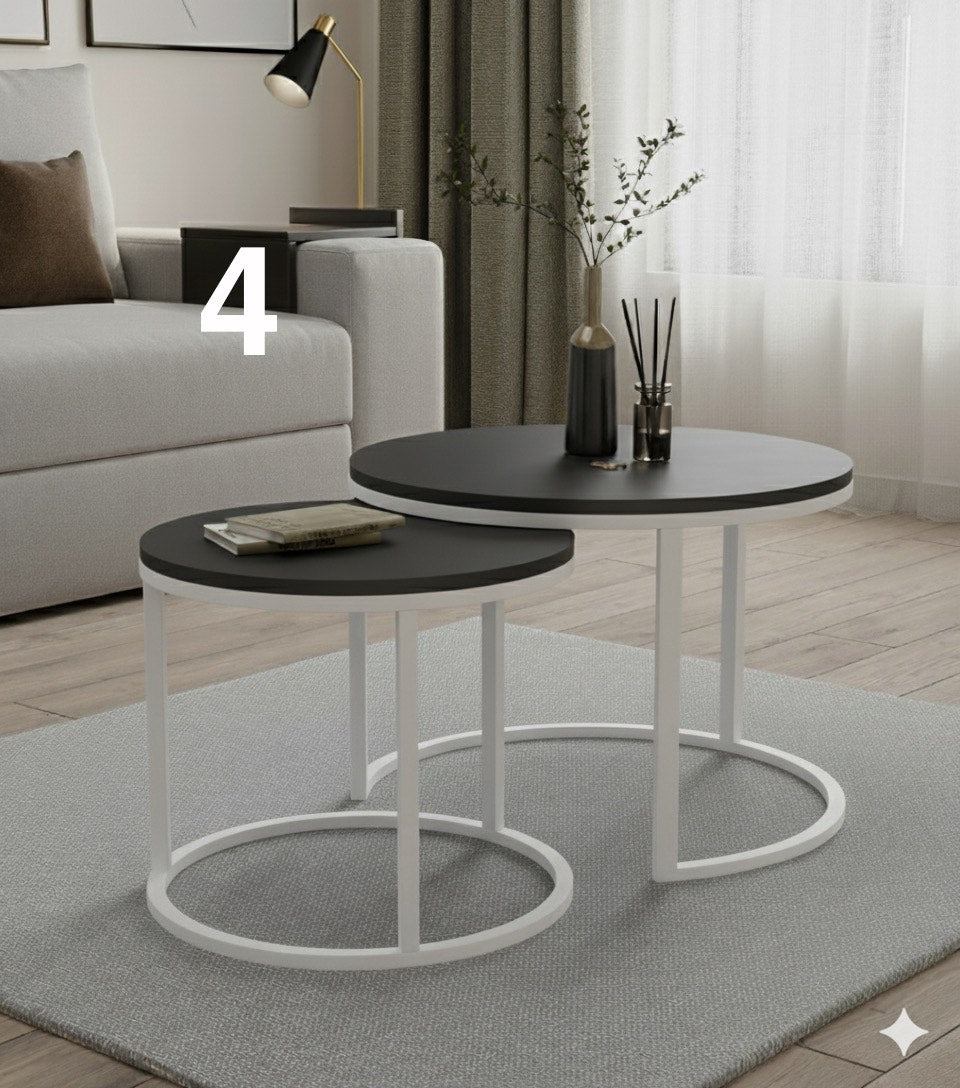 Stolik Kawowy 2/1 Toko biały stelaż – uniwersalny design w wielu kolorach