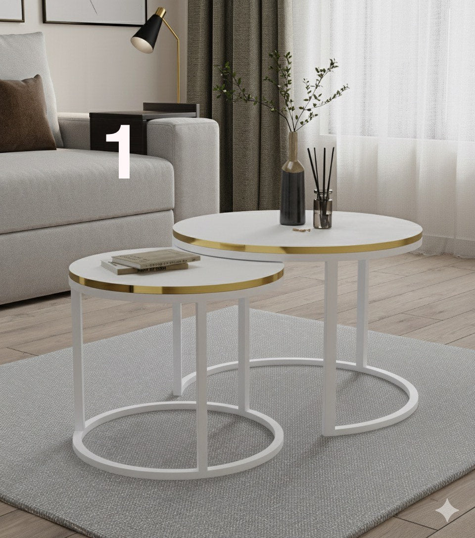 Stolik Kawowy 2/1 Toko biały stelaż – uniwersalny design w wielu kolorach