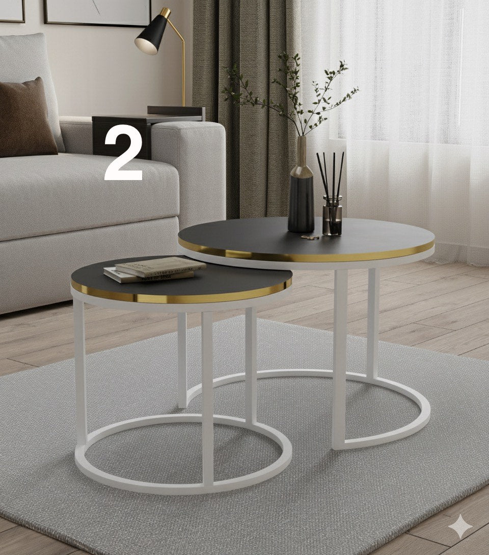 Stolik Kawowy 2/1 Toko biały stelaż – uniwersalny design w wielu kolorach