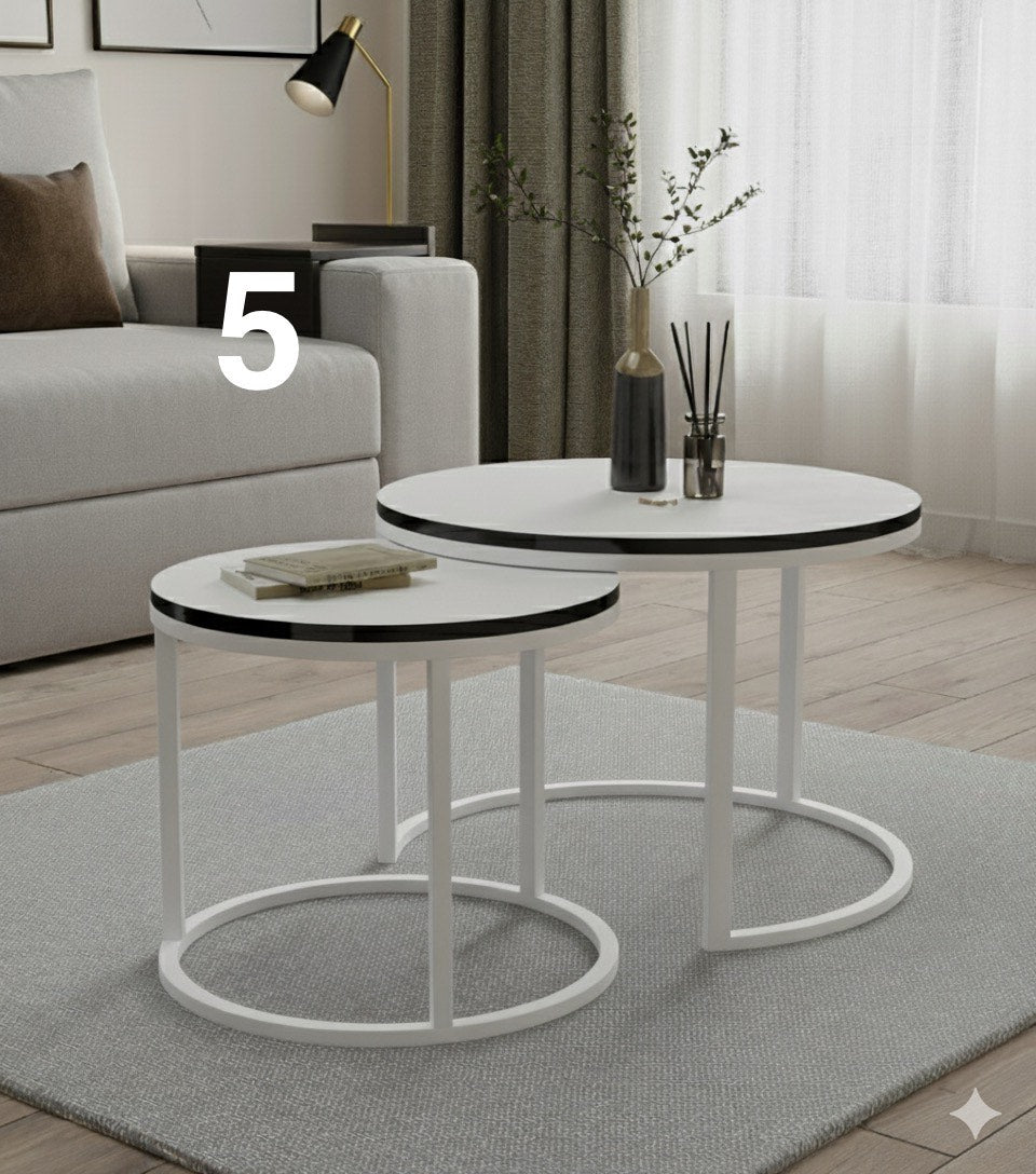 Stolik Kawowy 2/1 Toko biały stelaż – uniwersalny design w wielu kolorach