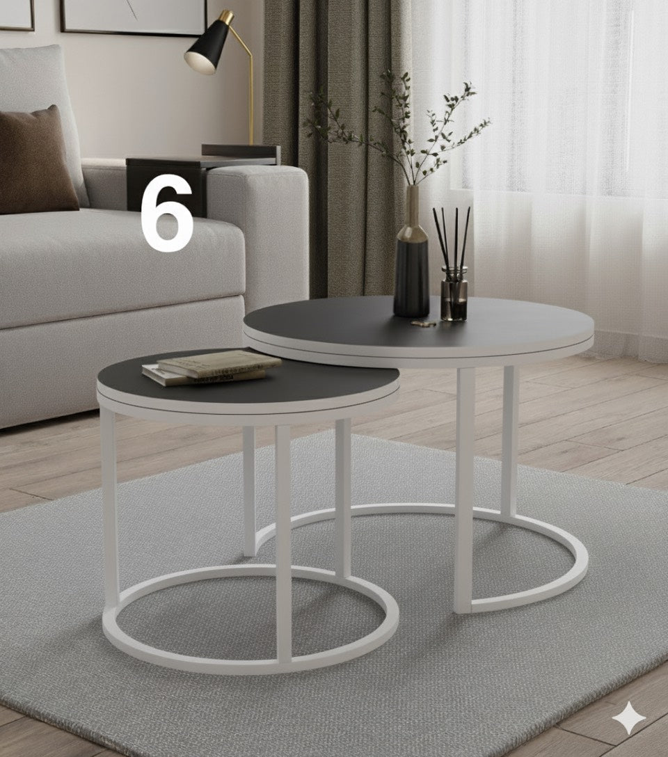 Stolik Kawowy 2/1 Toko biały stelaż – uniwersalny design w wielu kolorach