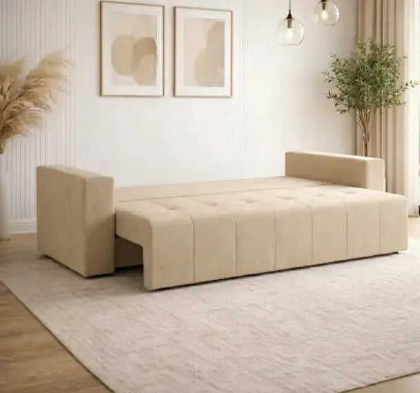 Kanapa TOSO z Funkcją Spania Pojemnik Automat Moss Nowoczesna Milo Furniture