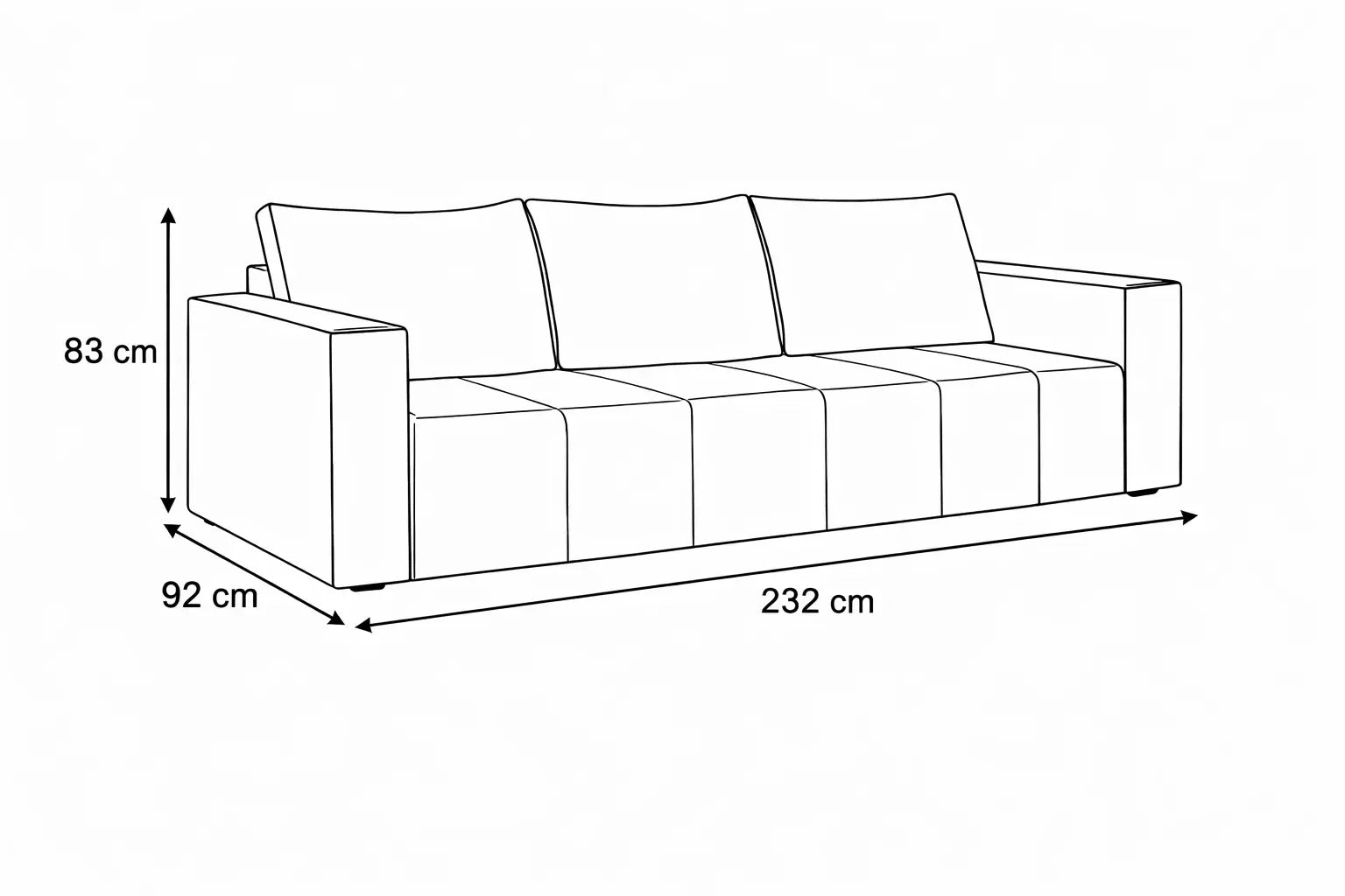 Kanapa Rozkładana z Funkcją Spania i Pojemnikiem TOSO Milo Furniture