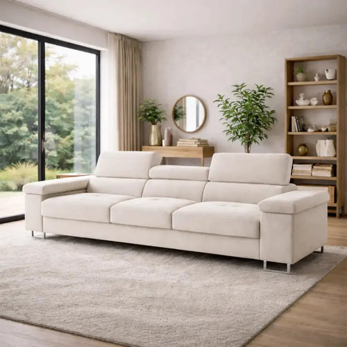 Kanapa LOLI Nowoczesna Funkcja Spania Regulowane Zagłówki Milo Furniture