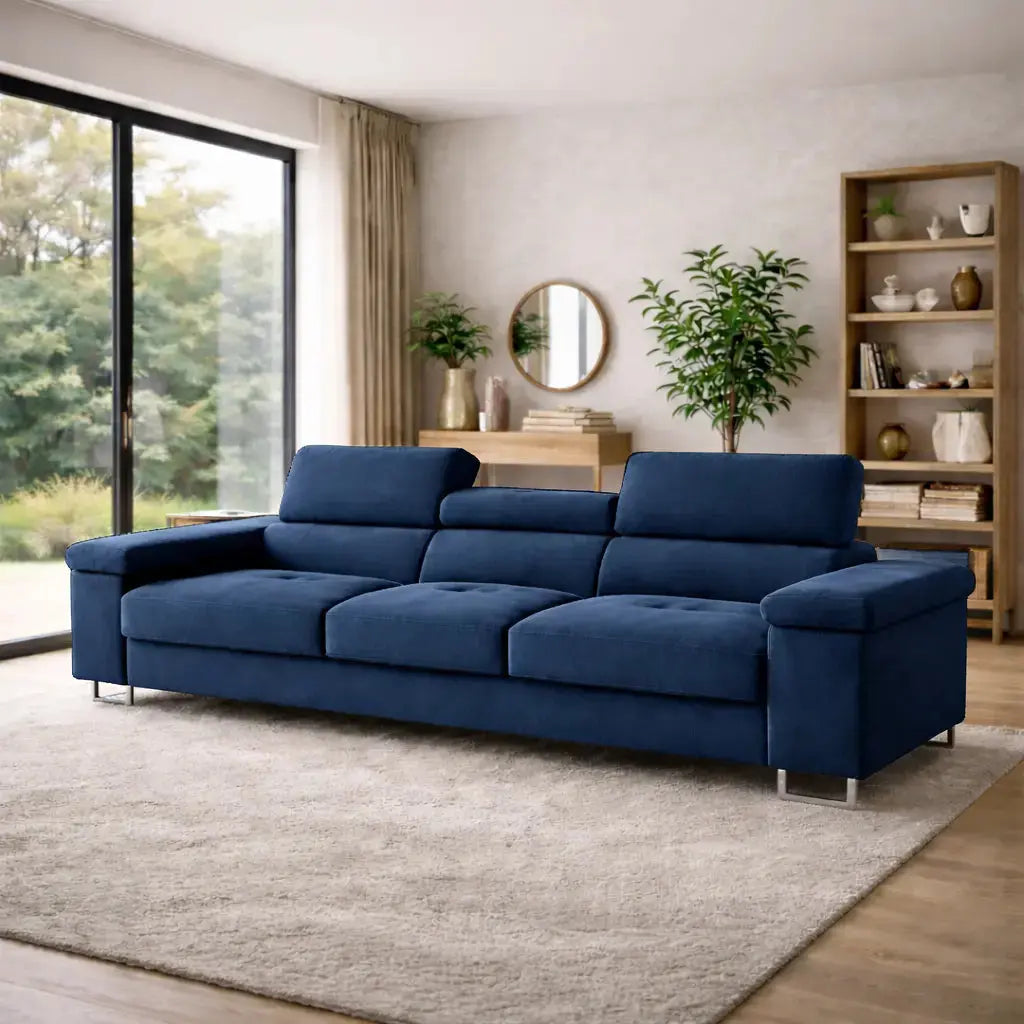 Kanapa LOLI Nowoczesna Funkcja Spania Regulowane Zagłówki Milo Furniture