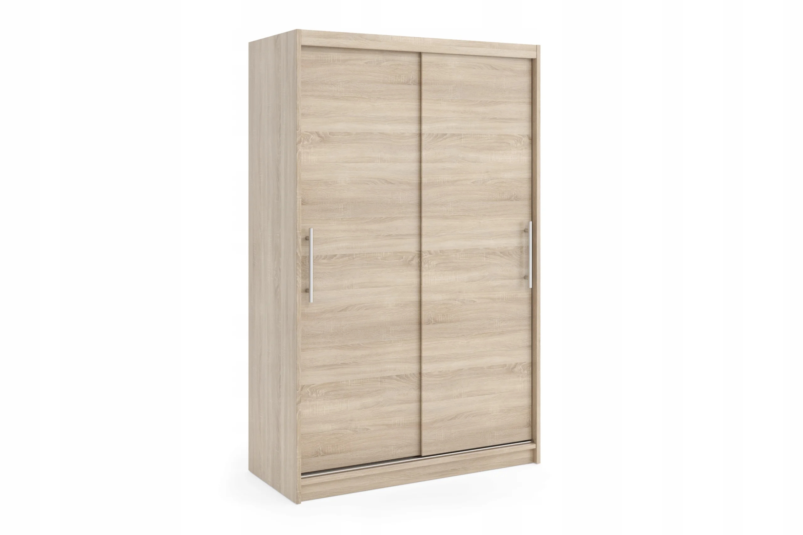 Mała Szafa Przesuwna TIKO1 100/110/120cm Biały Mat/Dąb Sonoma