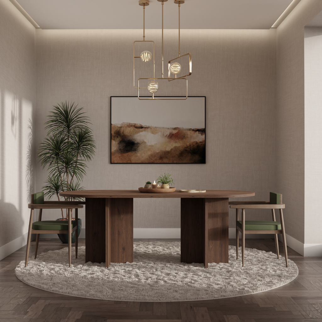 Stół LOEN 204x90 cm Dąb Okapi Owalny Stół do Jadalni i Salonu