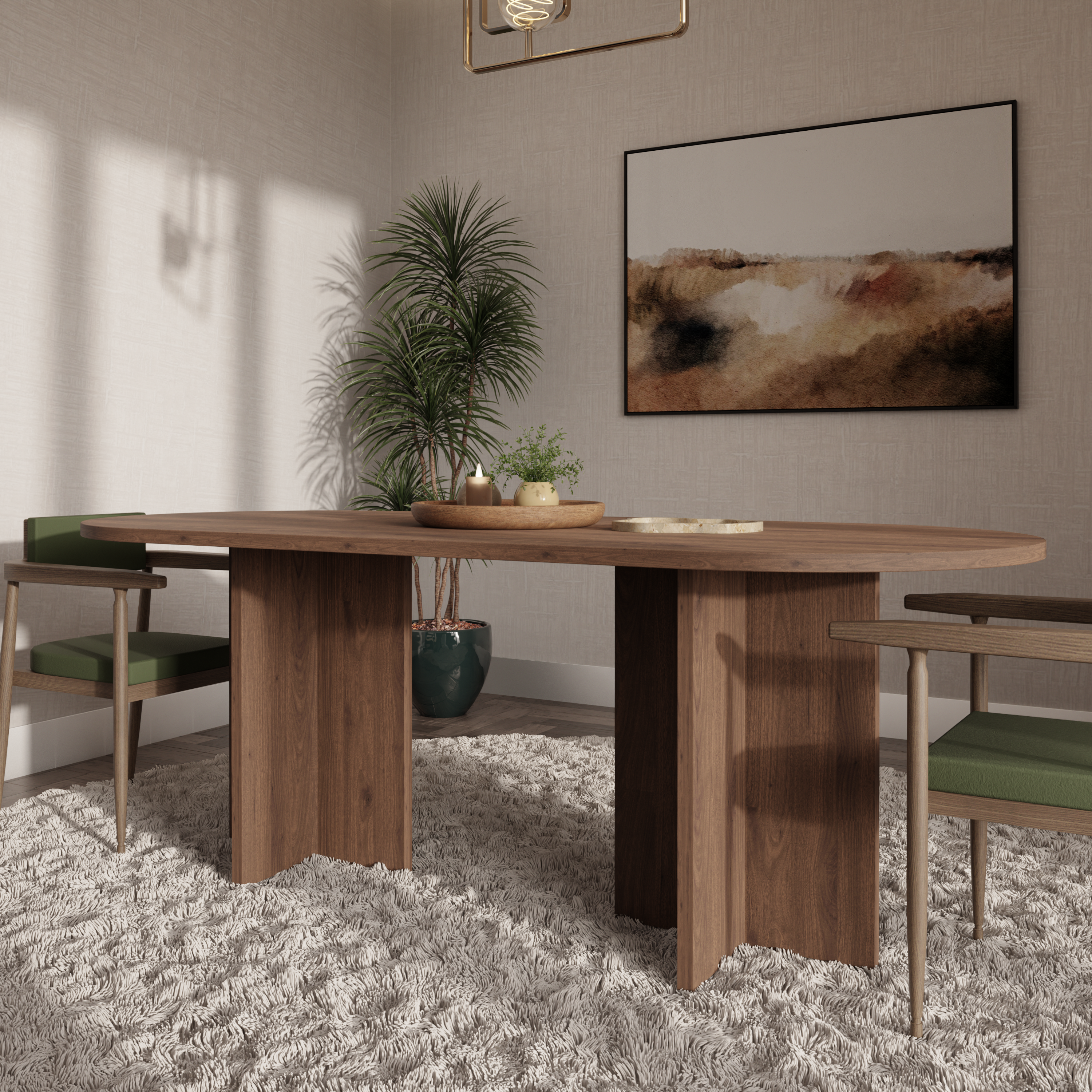 Stół LOEN 204x90 cm Dąb Okapi Owalny Stół do Jadalni i Salonu