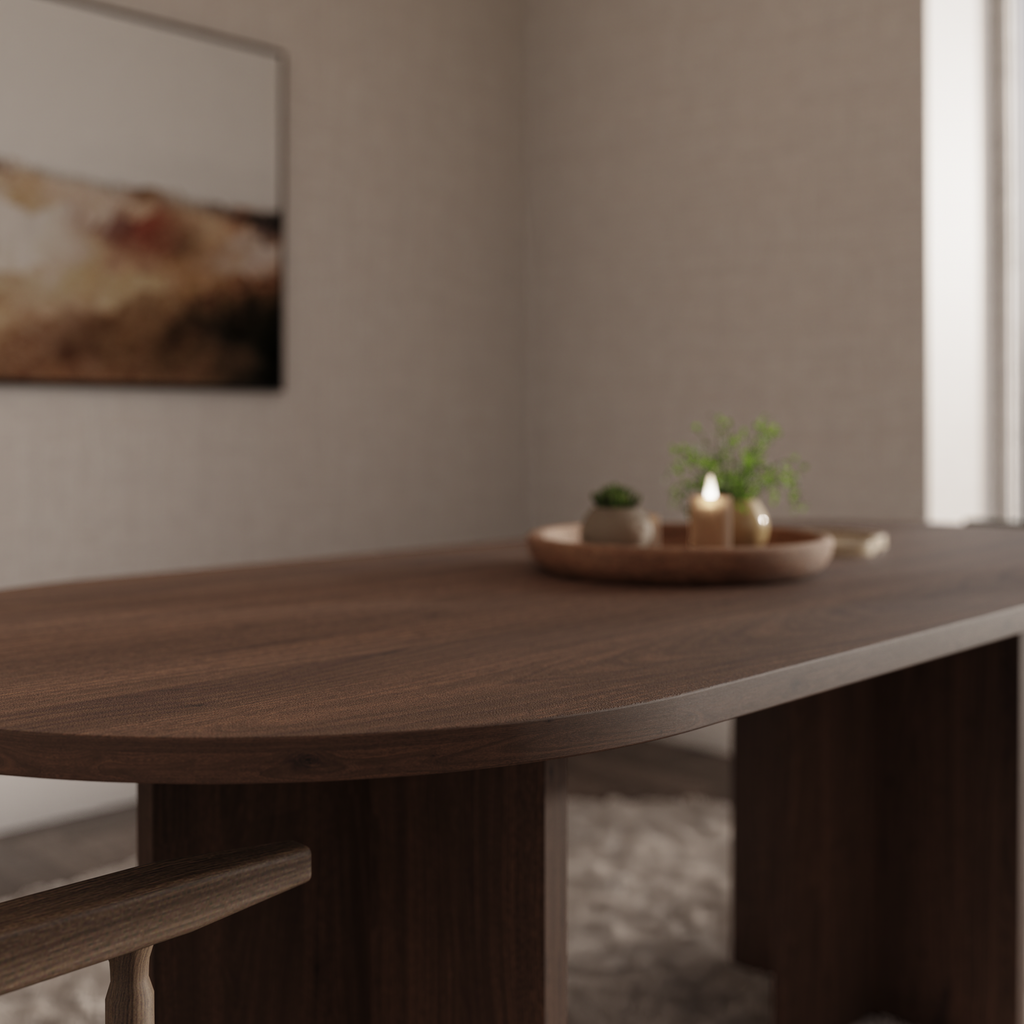 Stół LOEN 204x90 cm Dąb Okapi Owalny Stół do Jadalni i Salonu