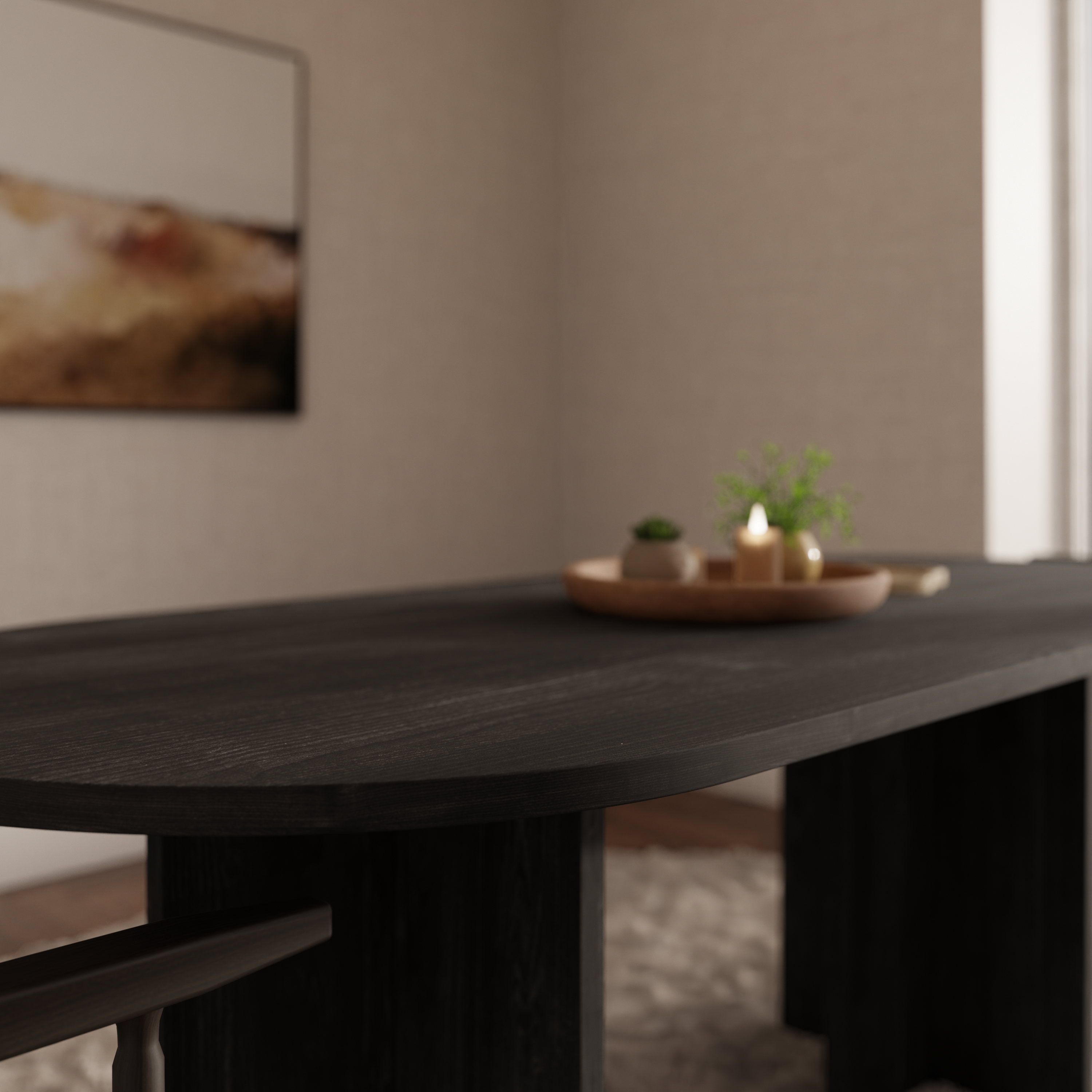 Stół LOEN 204x90 cm Portland Owalny Stół do Jadalni i Salonu