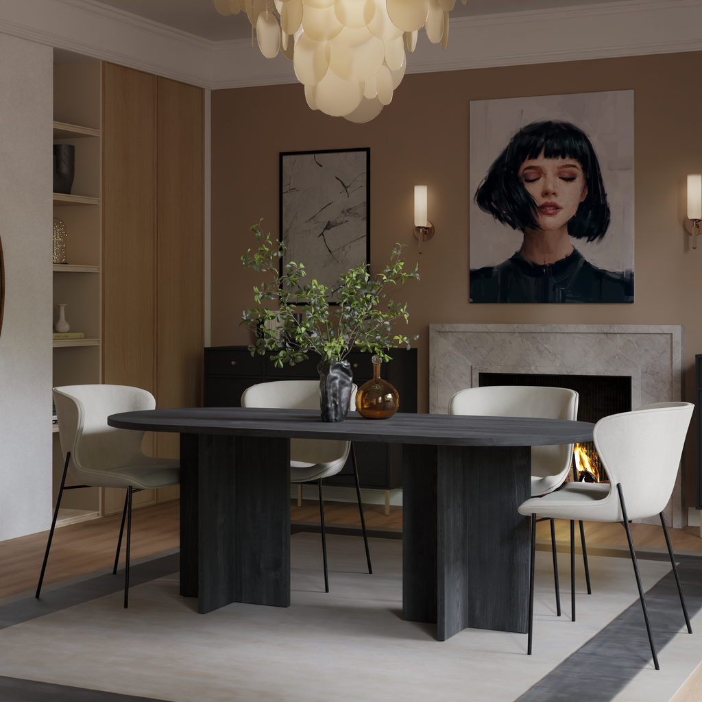Stół LOEN 204x90 cm Portland Owalny Stół do Jadalni i Salonu