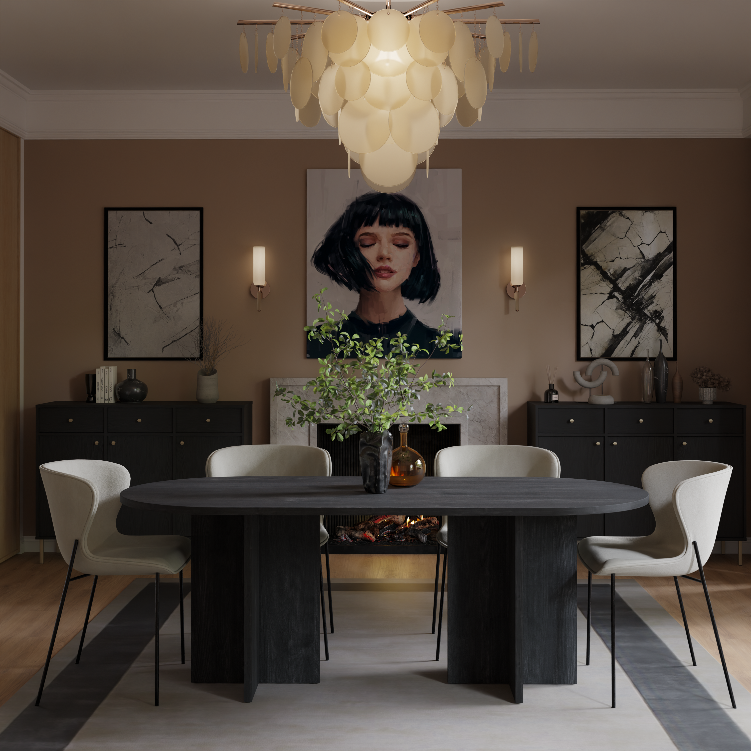 Stół LOEN 204x90 cm Portland Owalny Stół do Jadalni i Salonu
