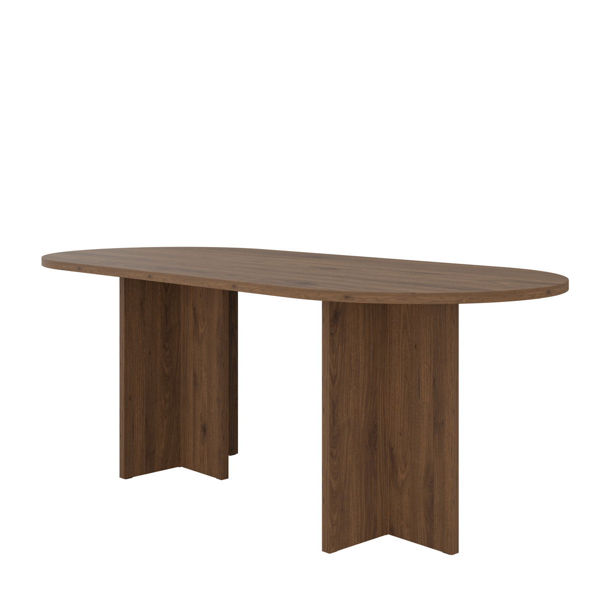 Stół LOEN 204x90cm Dąb Okapi – Owalny Stół do Jadalni i Salonu 8–10 Osób