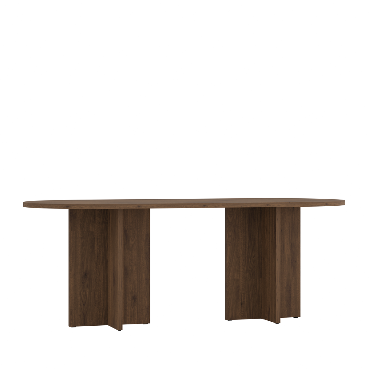 Stół LOEN 204x90cm Dąb Okapi – Owalny Stół do Jadalni i Salonu 8–10 Osób