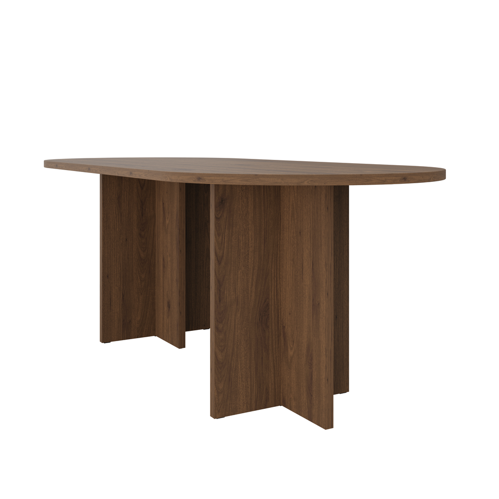 Stół LOEN 204x90cm Dąb Okapi – Owalny Stół do Jadalni i Salonu 8–10 Osób