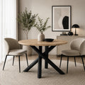 Stół Okrągły OSLO 110cm Dąb Artisan – Nowoczesny Stół dla 4 Osób Milo Furniture