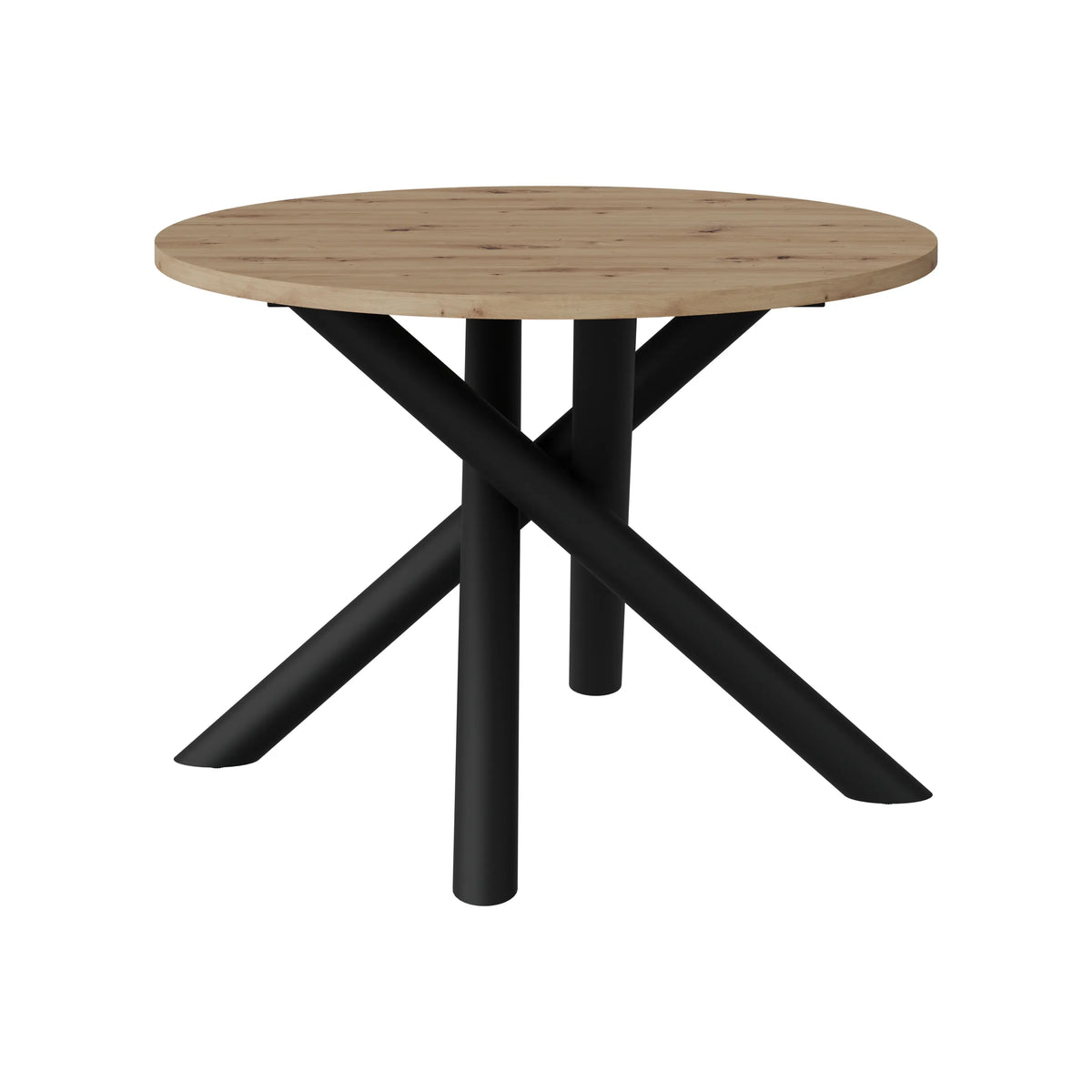 Stół Okrągły OSLO 110cm Dąb Artisan – Nowoczesny Stół dla 4 Osób Milo Furniture
