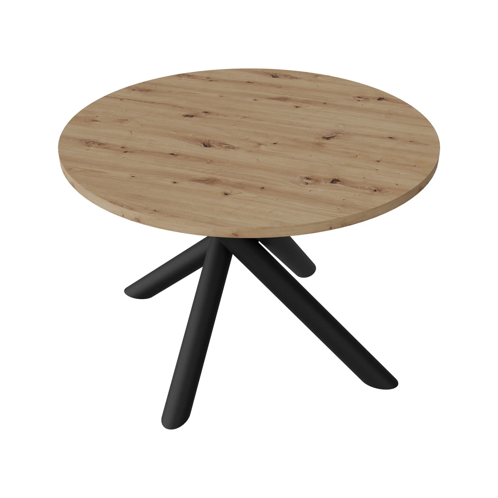 Stół Okrągły OSLO 110cm Dąb Artisan – Nowoczesny Stół dla 4 Osób Milo Furniture