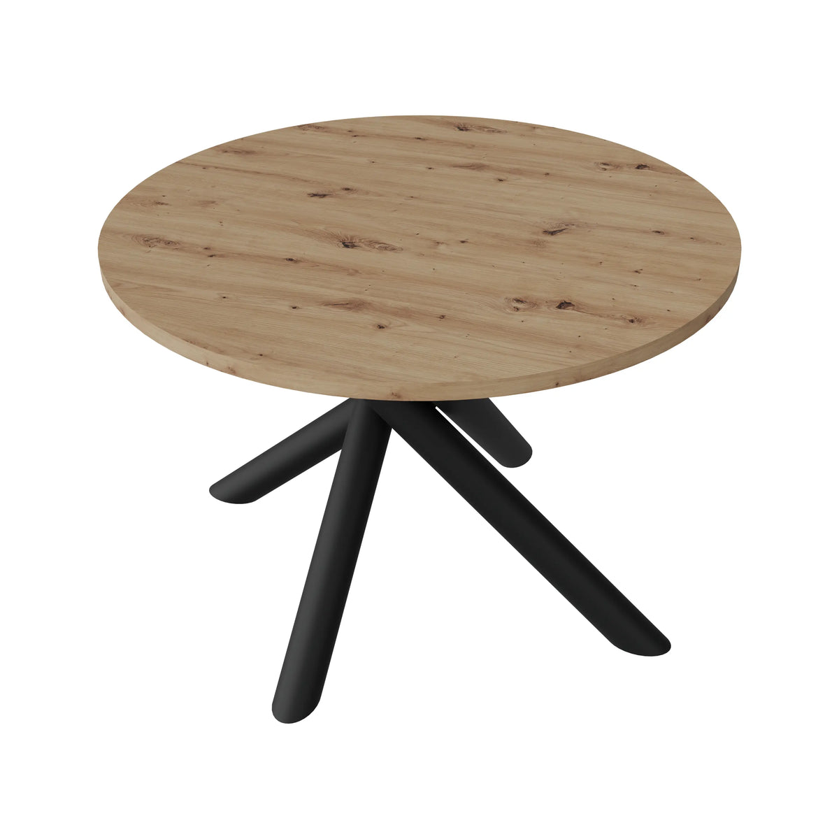 Stół Okrągły OSLO 110cm Dąb Artisan – Nowoczesny Stół dla 4 Osób Milo Furniture