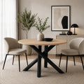 Stół Okrągły OSLO 110cm Dąb Lindberg – Nowoczesny Stół dla 4 Osób Milo Furniture