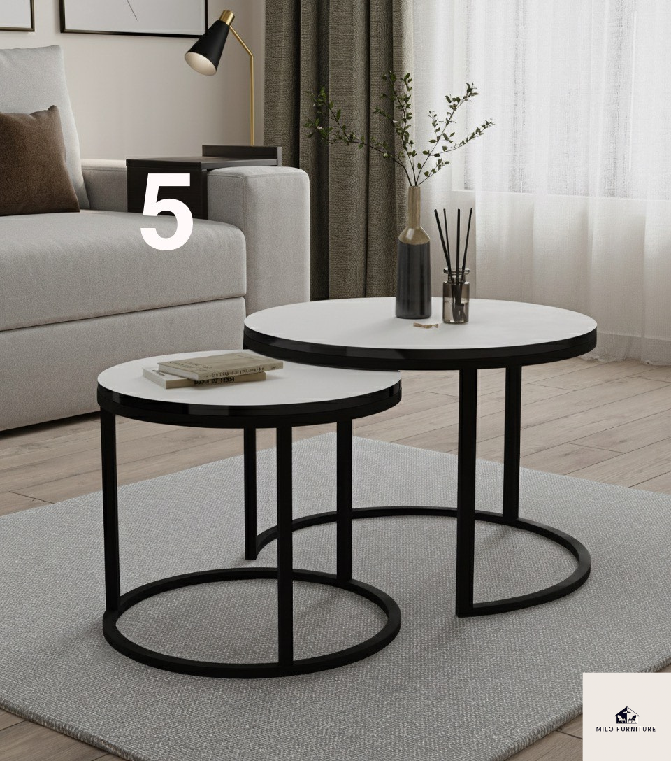 Stolik Kawowy 2/1 Toko czarny stelaż – uniwersalny design w wielu kolorach