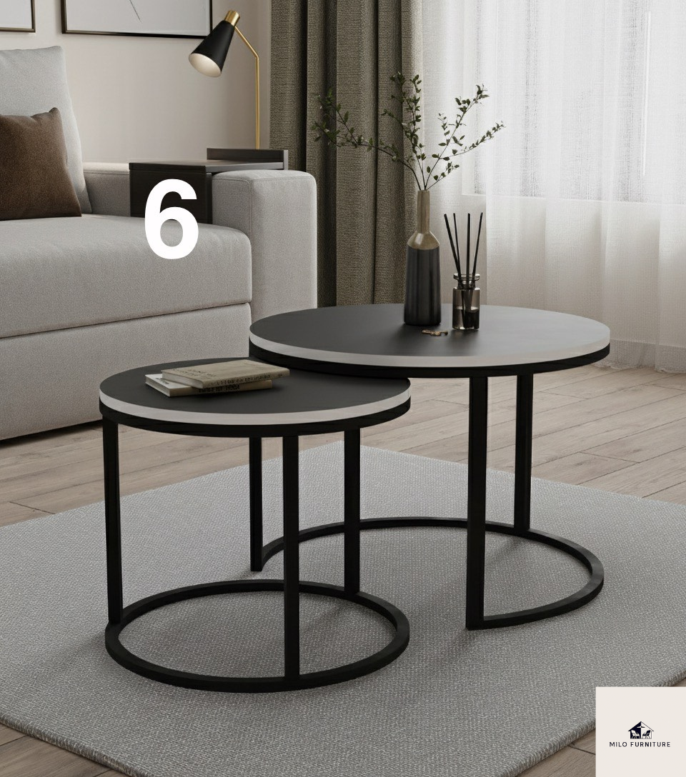 Stolik Kawowy 2/1 Toko czarny stelaż – uniwersalny design w wielu kolorach