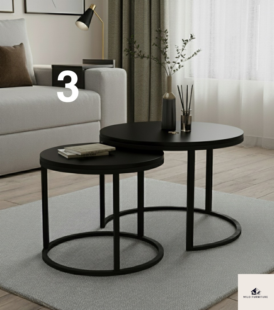 Stolik Kawowy 2/1 Toko czarny stelaż – uniwersalny design w wielu kolorach