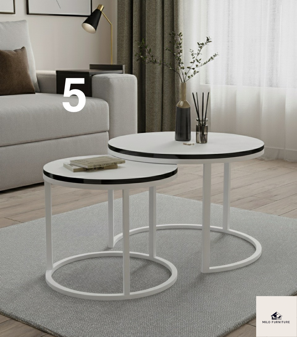 Stolik Kawowy 2/1 Toko biały stelaż – uniwersalny design w wielu kolorach