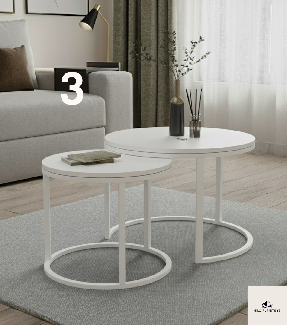 Stolik Kawowy 2/1 Toko biały stelaż – uniwersalny design w wielu kolorach