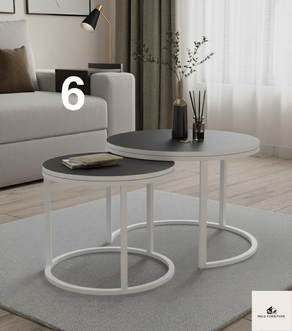 Stolik Kawowy 2/1 Toko biały stelaż – uniwersalny design w wielu kolorach