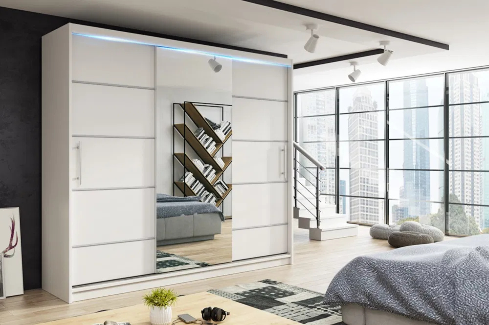 Szafa Przesuwna z Lustrem TIO 3 180cm