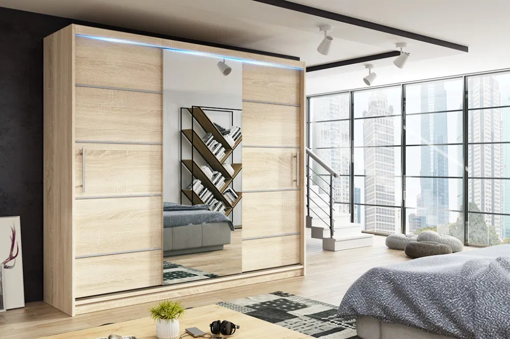 Szafa Przesuwna z Lustrem TIO 3 180cm